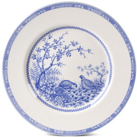 Blue Quail Dinner Plate, 11